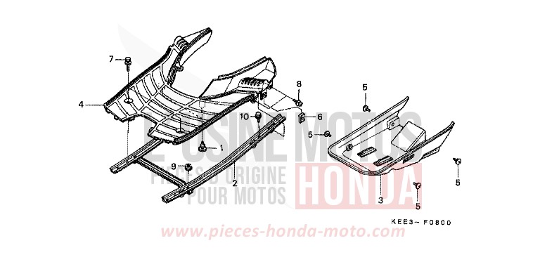 BODENBLECH von CB1300 Super Bold'or ABS RADIANT RED METALLIC (R218) von 1996
